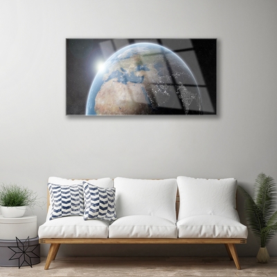 Quadro in vetro Pianeta Terra Universo