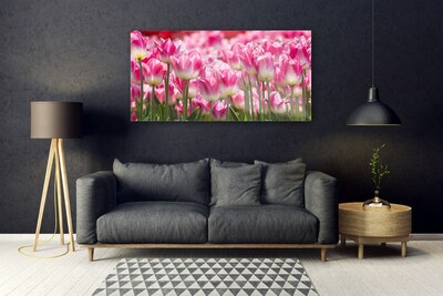 Quadro in vetro Tulipani Fiori della natura