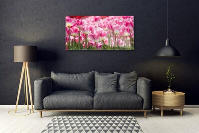 Quadro in vetro Tulipani Fiori della natura