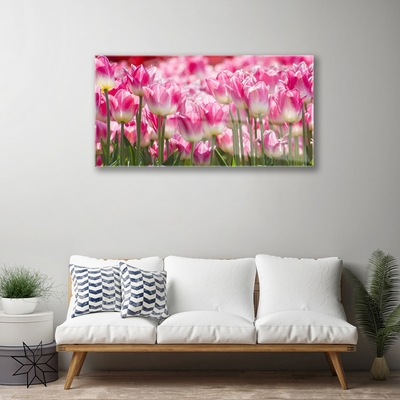 Quadro in vetro Tulipani Fiori della natura