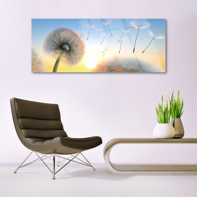 Quadro in vetro Pianta di fiori di soffio