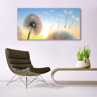 Quadro in vetro Pianta di fiori di soffio