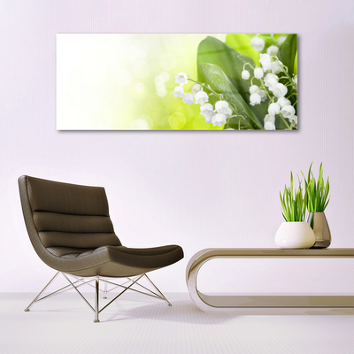 Quadro in vetro Mughetto Fiori di foglie Prato