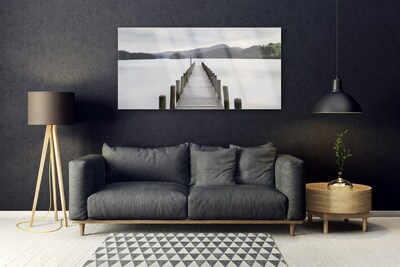 Quadro in vetro Architettura del ponte sul mare