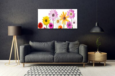 Quadro di vetro Fiori colorati della natura