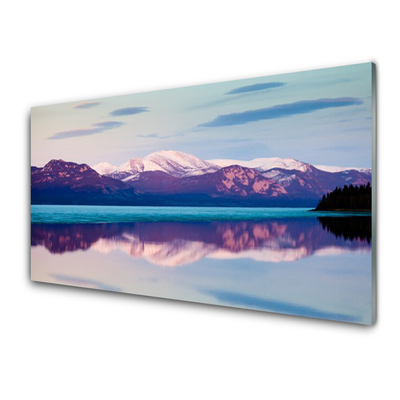 Quadro su vetro Montagne Lago Paesaggio