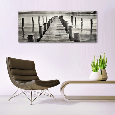 Quadro in vetro Architettura del ponte sul mare