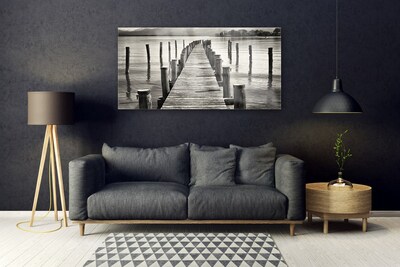 Quadro in vetro Architettura del ponte sul mare