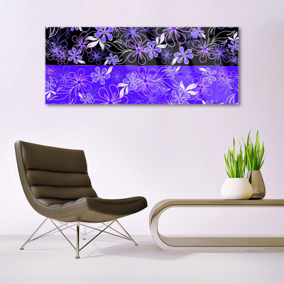 Quadro su vetro Modelli astratti Fiori Arte