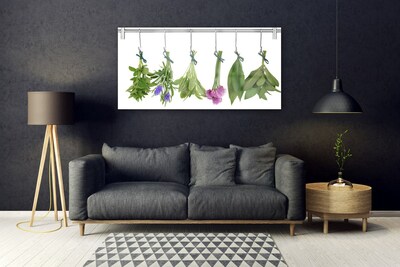 Quadro in vetro Erbe Foglie secche Fiori