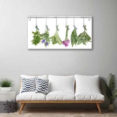 Quadro in vetro Erbe Foglie secche Fiori