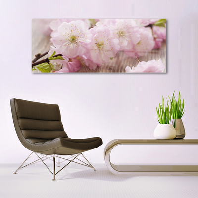 Quadro su vetro Rami Fiori Petali Natura