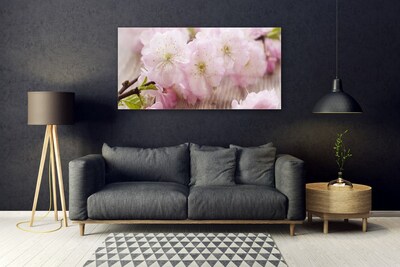 Quadro su vetro Rami Fiori Petali Natura