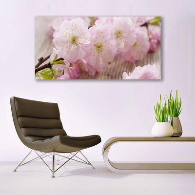 Quadro su vetro Rami Fiori Petali Natura