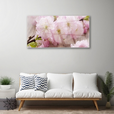 Quadro su vetro Rami Fiori Petali Natura