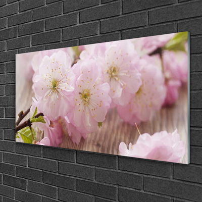 Quadro su vetro Rami Fiori Petali Natura