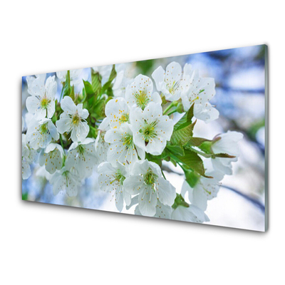 Quadro in vetro Fiori Albero Foglie Natura