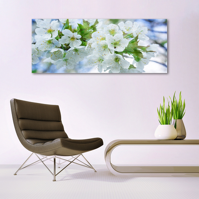 Quadro in vetro Fiori Albero Foglie Natura