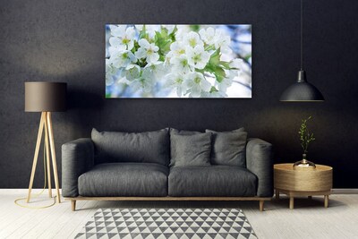 Quadro in vetro Fiori Albero Foglie Natura