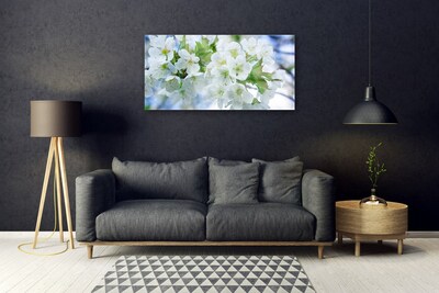 Quadro in vetro Fiori Albero Foglie Natura