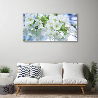 Quadro in vetro Fiori Albero Foglie Natura