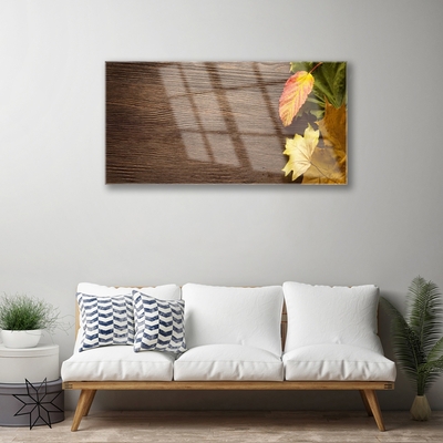 Quadro vetro Foglie Fiori Natura