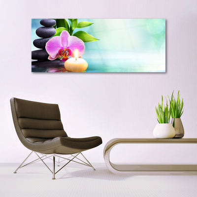 Quadro su vetro Orchidea Acqua Natura