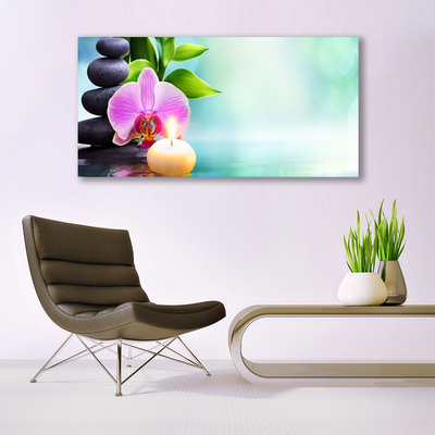 Quadro su vetro Orchidea Acqua Natura