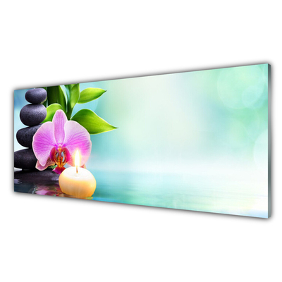 Quadro su vetro Orchidea Acqua Natura