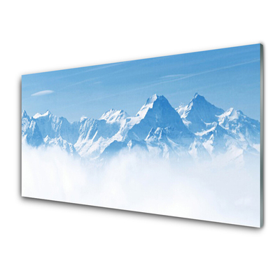 Quadro vetro Montagne Nebbia Paesaggio