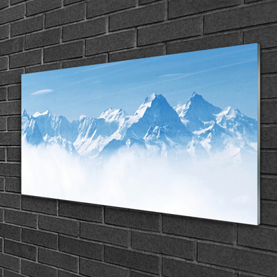 Quadro vetro Montagne Nebbia Paesaggio