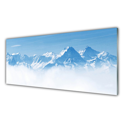 Quadro vetro Montagne Nebbia Paesaggio