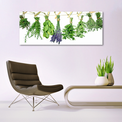 Quadro vetro Petali Fiori Erbe