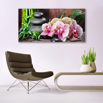 Quadro su vetro Spa Bamboo Orchid