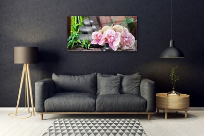 Quadro su vetro Spa Bamboo Orchid