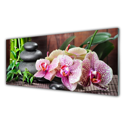 Quadro su vetro Spa Bamboo Orchid