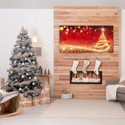 Quadro in vetro Albero di Natale astratto Natale Inverno