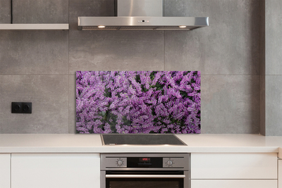 Pannello paraschizzi cucina Fiori viola