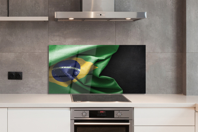 Pannello paraschizzi cucina La bandiera del Brasile
