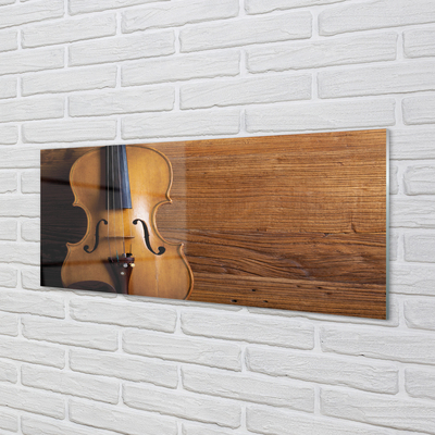 Pannello paraschizzi cucina Violino su legno