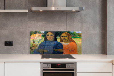 Pannello paraschizzi cucina Due donne di Paul Gauguin