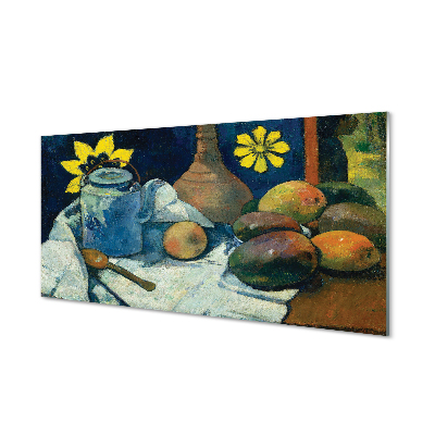 Pannello paraschizzi cucina Natura morta con tè e frutta di Paul Gauguin