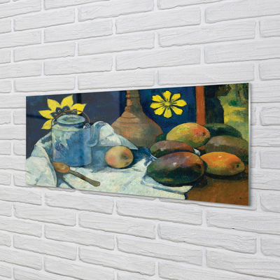 Pannello paraschizzi cucina Natura morta con tè e frutta di Paul Gauguin