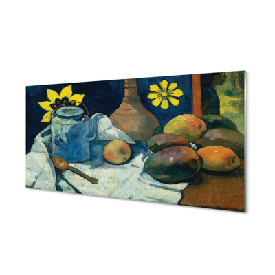 Pannello paraschizzi cucina Natura morta con tè e frutta di Paul Gauguin