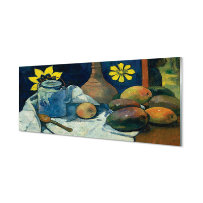 Pannello paraschizzi cucina Natura morta con tè e frutta di Paul Gauguin