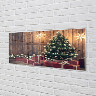 Rivestimento parete cucina Albero di Natale, regali, decorazioni per tavole