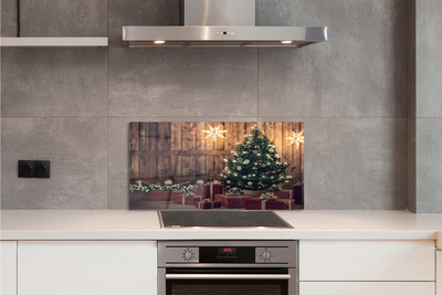 Rivestimento parete cucina Albero di Natale, regali, decorazioni per tavole