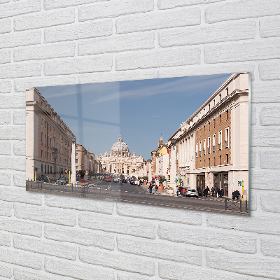 Pannello paraschizzi cucina Le strade del Duomo di Roma