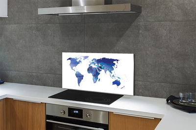 Pannello rivestimento cucina Mappa blu