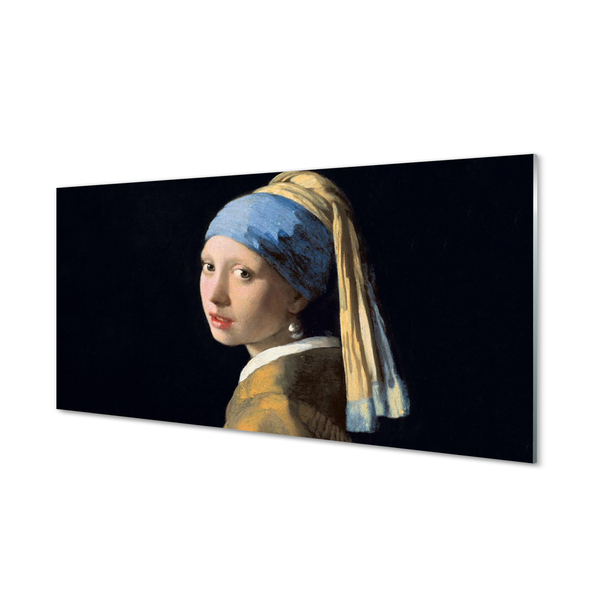 Pannello paraschizzi cucina La ragazza con l'orecchino di perla di Johannes Vermeer